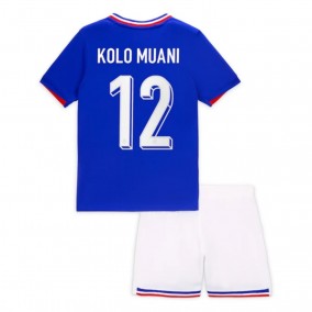 Prima Maglia Francia Kolo Muani 12 Euro 2024 Bambino